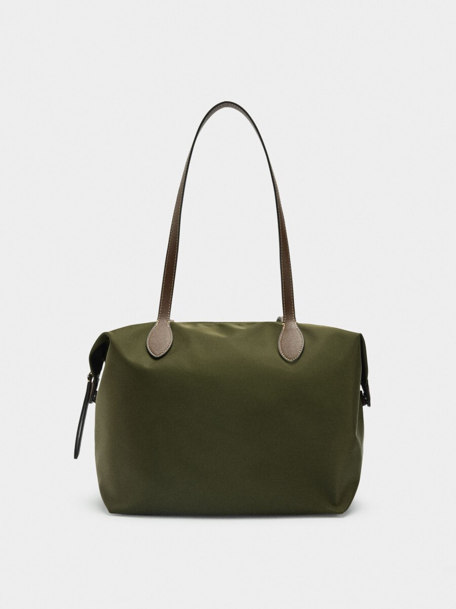 Bolso Shopper De Nylon L caqui
