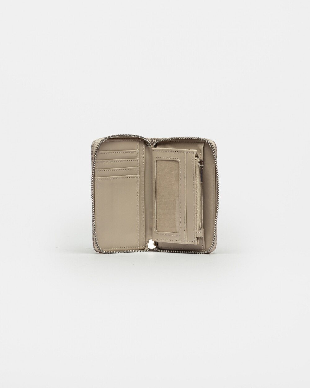 Billetera Monogram En Efecto Cuero Estampado Taupe