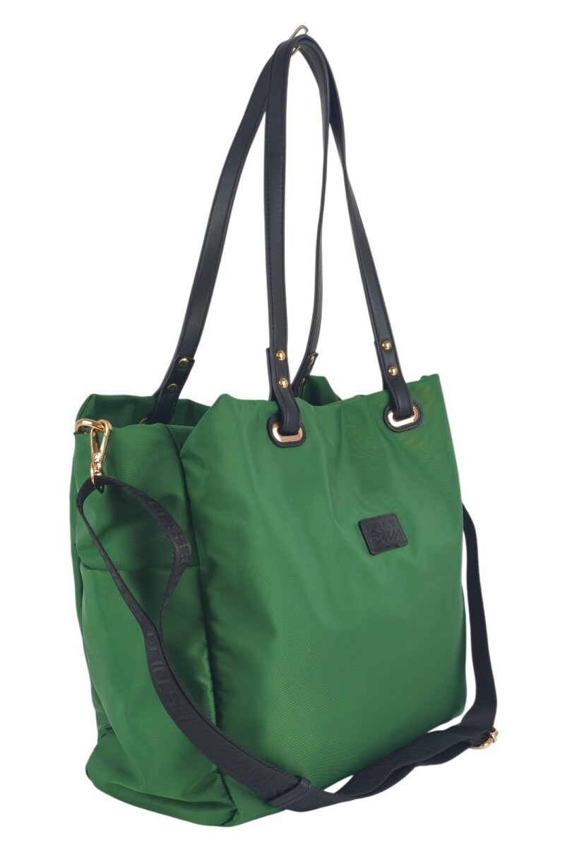 Cartera grande con guantera doble verde