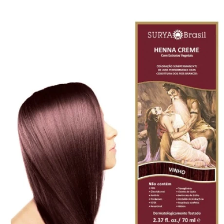 Tinta Natural para Pelo Henna Crema 70 Ml VINO