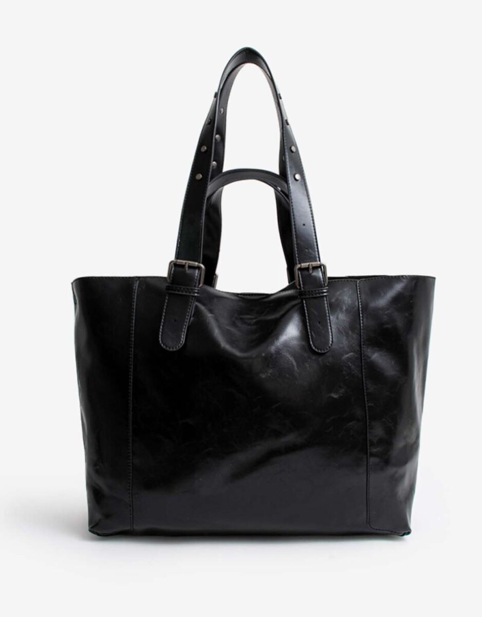 Caretra Formato Cartera Shopper Con Tachas - Negro 