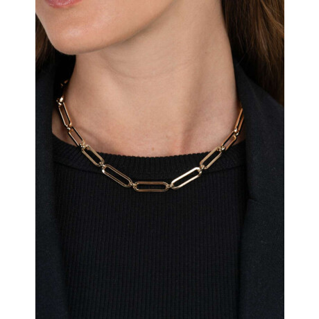 Collar De Eslabones Mix And Match Dorado