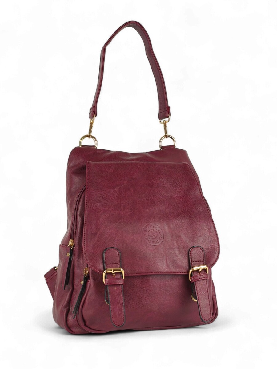 Mochila cartera - bordo 