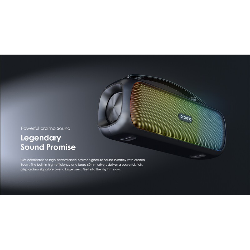 Parlante Inalámbrico Oraimo Boom 30w Ipx5 Bluetooth Parlante Inalámbrico Oraimo Boom 30w Ipx5 Bluetooth