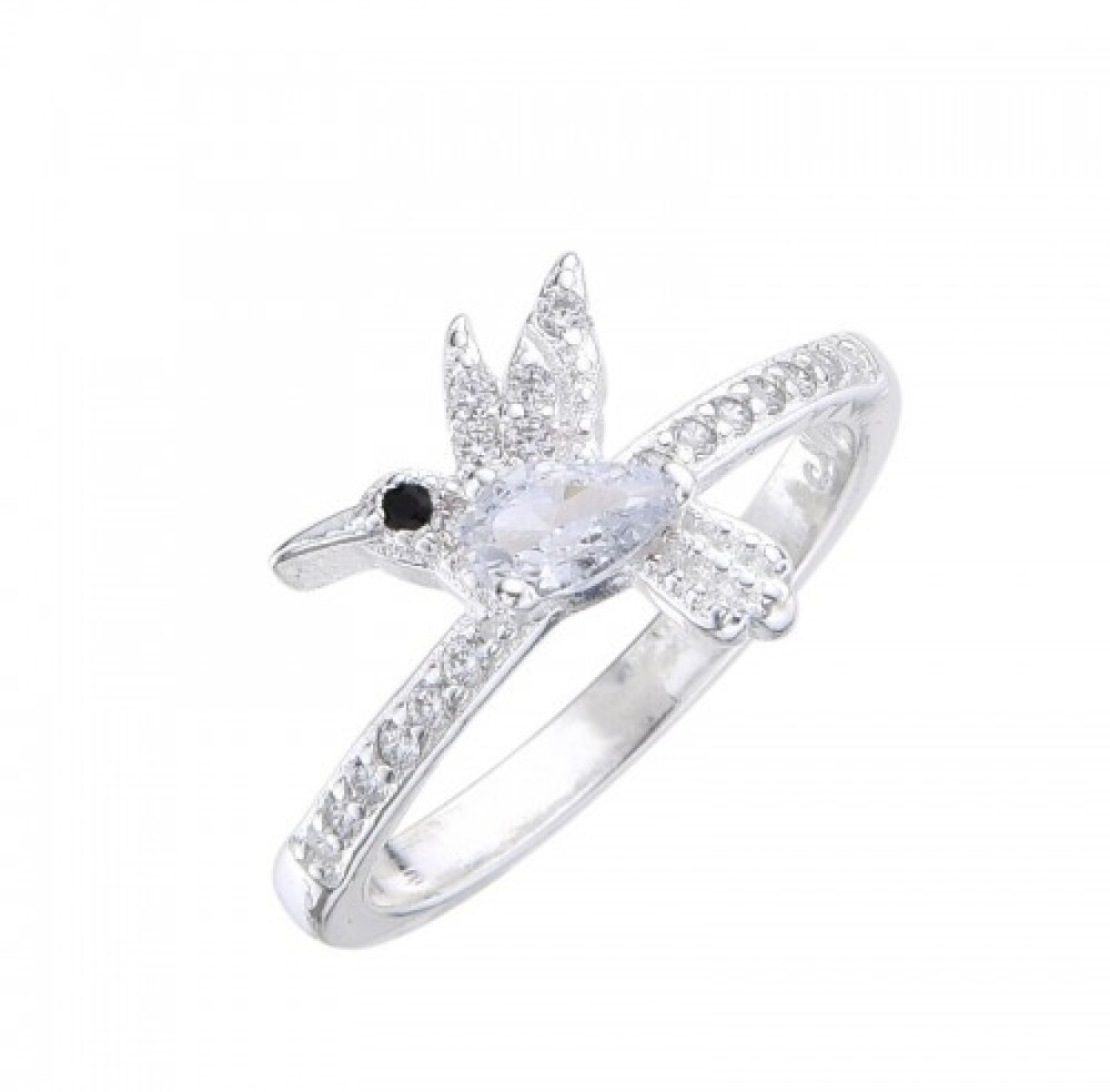Anillo de plata 925 con circonias, COLIBRI. 