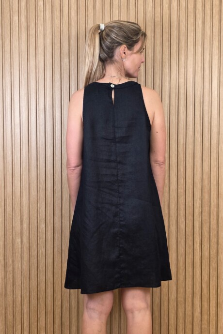 Vestido Veri Lino Negro