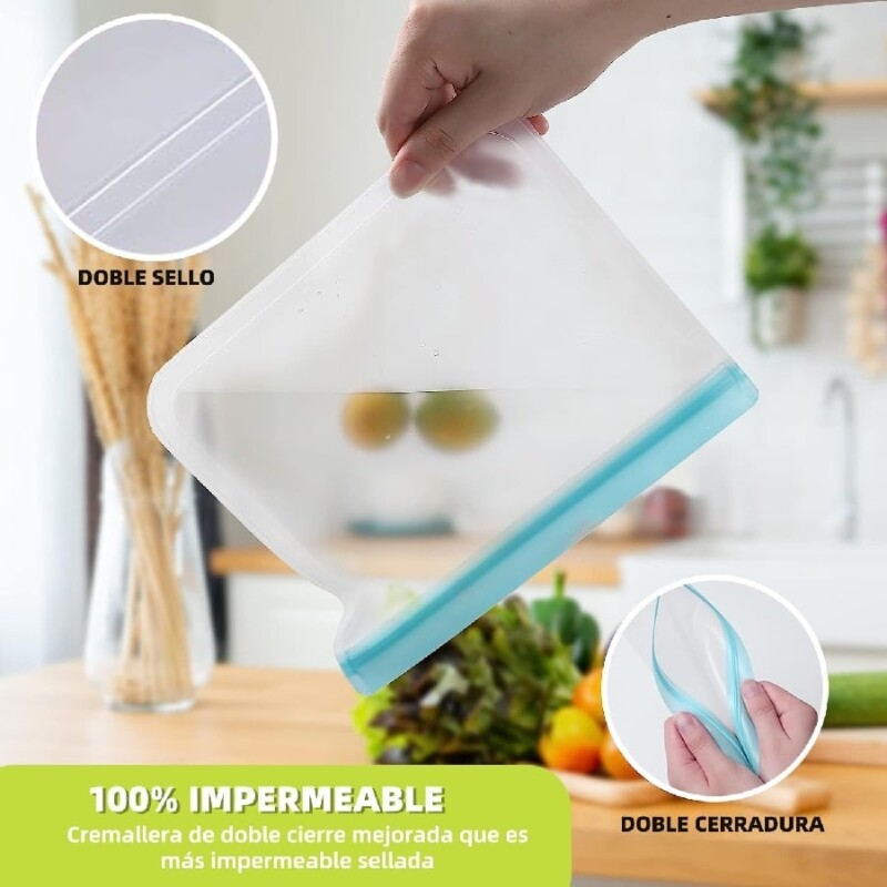 Set 10 bolsas reutilizables para congelador Set 10 bolsas reutilizables para congelador