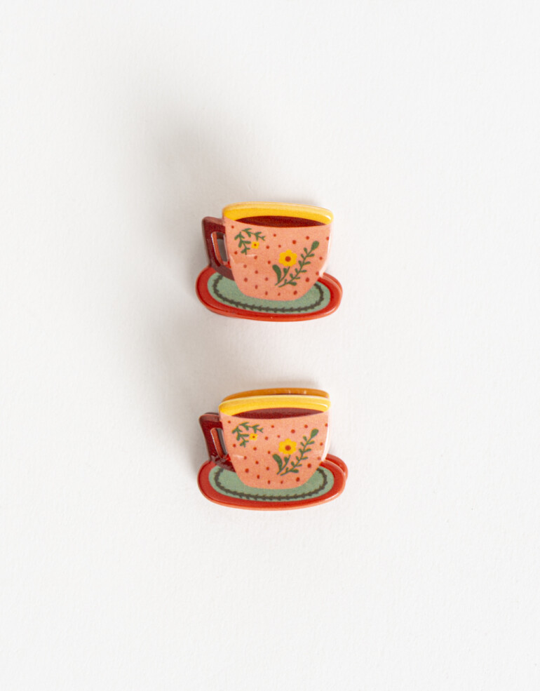 Broches Sets Acrilico Set De Mini Broches De Taza - Combinacion Multicolor