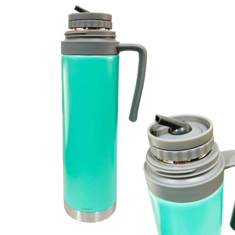 Termo Comet 750 ml Con Asa fija Verde