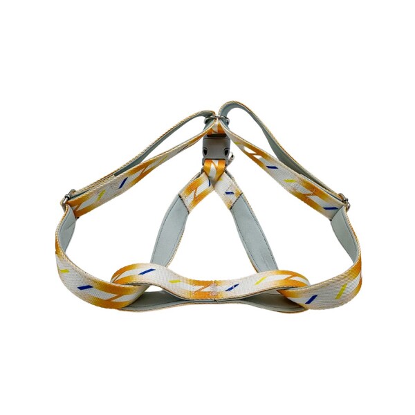 Arnes Correa Pretal Perro Mascota Ajustable Grande Variante Color Amarillo