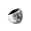 Anillo Corazón-Plata y Oro-Piedra Zirconia-AN5078 conpiedra