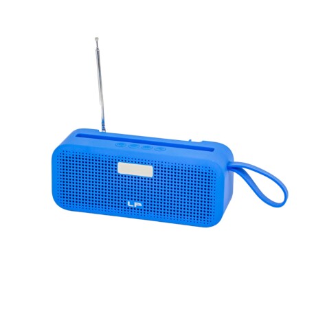 Parlante Con Porta Celular Bluetooth Fm Usb Sd A Batería Azul