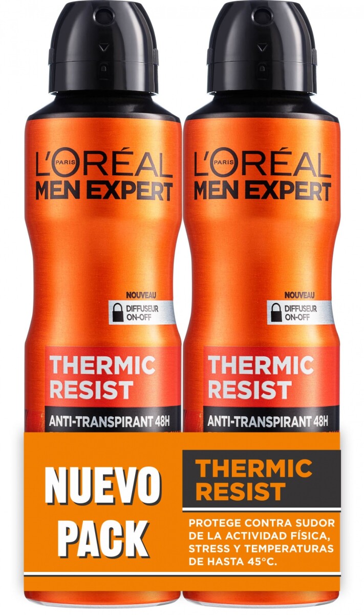 PACK DESODORANTE LOREAL MEN EXP AER 2 UNID 150ML THER RES 