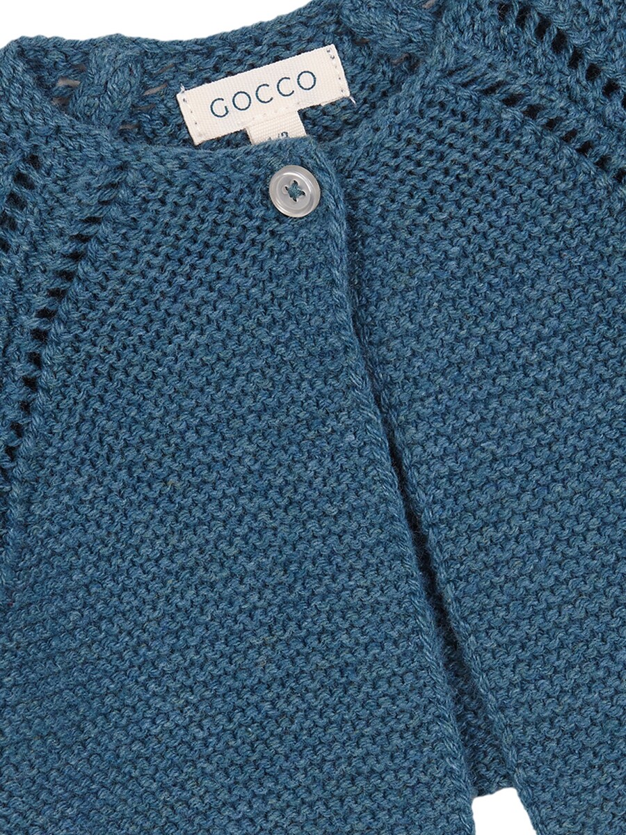 Chaqueta Punto Bobo Azul Pavo Melange