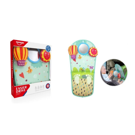 Entretenedor/Panel de Auto para Bebés con Espejo y Juguetes Sol