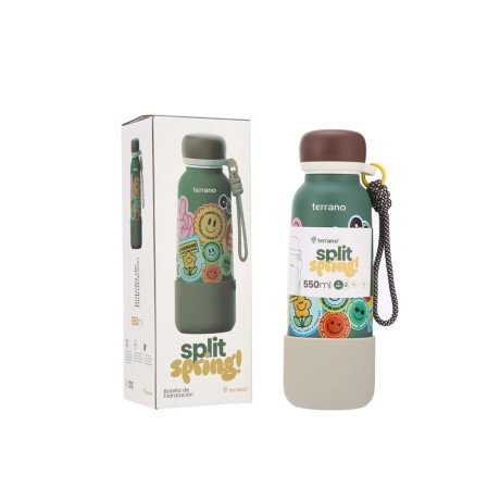 Botella Térmica Infantil Split Spring 550Ml. Verde