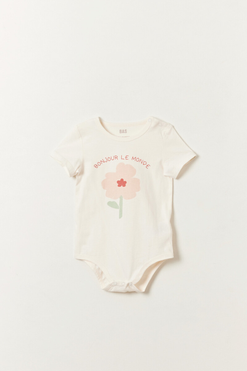 Body estampado - Flor Crudo 