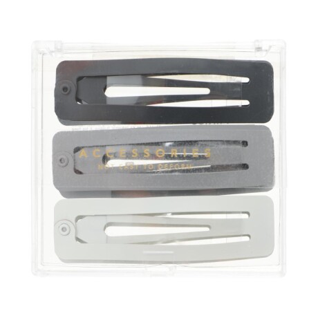 Broche de metal 6pcs gris