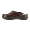Zueco Country de Mujer Calado Cuero Marron