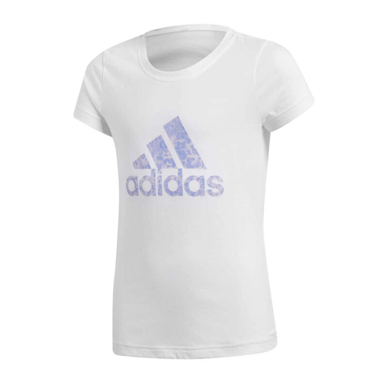 Remera Infantil Adidas Essentials Performance Logo Blanco - Púrpura