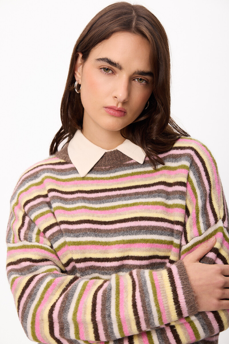 Sweater Crim Marron/Verde