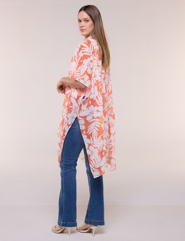 Kimono Flores ANARANJADO/MULTI