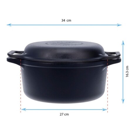 Olla 2 en 1 en Hierro Fundido Curado Victoria 5.7L 26cm Olla 2 en 1 en Hierro Fundido Curado Victoria 5.7L 26cm