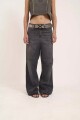 JEAN BAGGY SHINY BLACK Gris