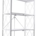 Estantería 5 Niveles Metal Minimalista Plegable 1.55m Blanco