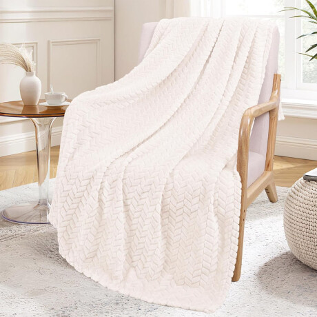 Manta Frazada Polar 2 Plazas Trigo Suave Cálida Cama Sofá Natural