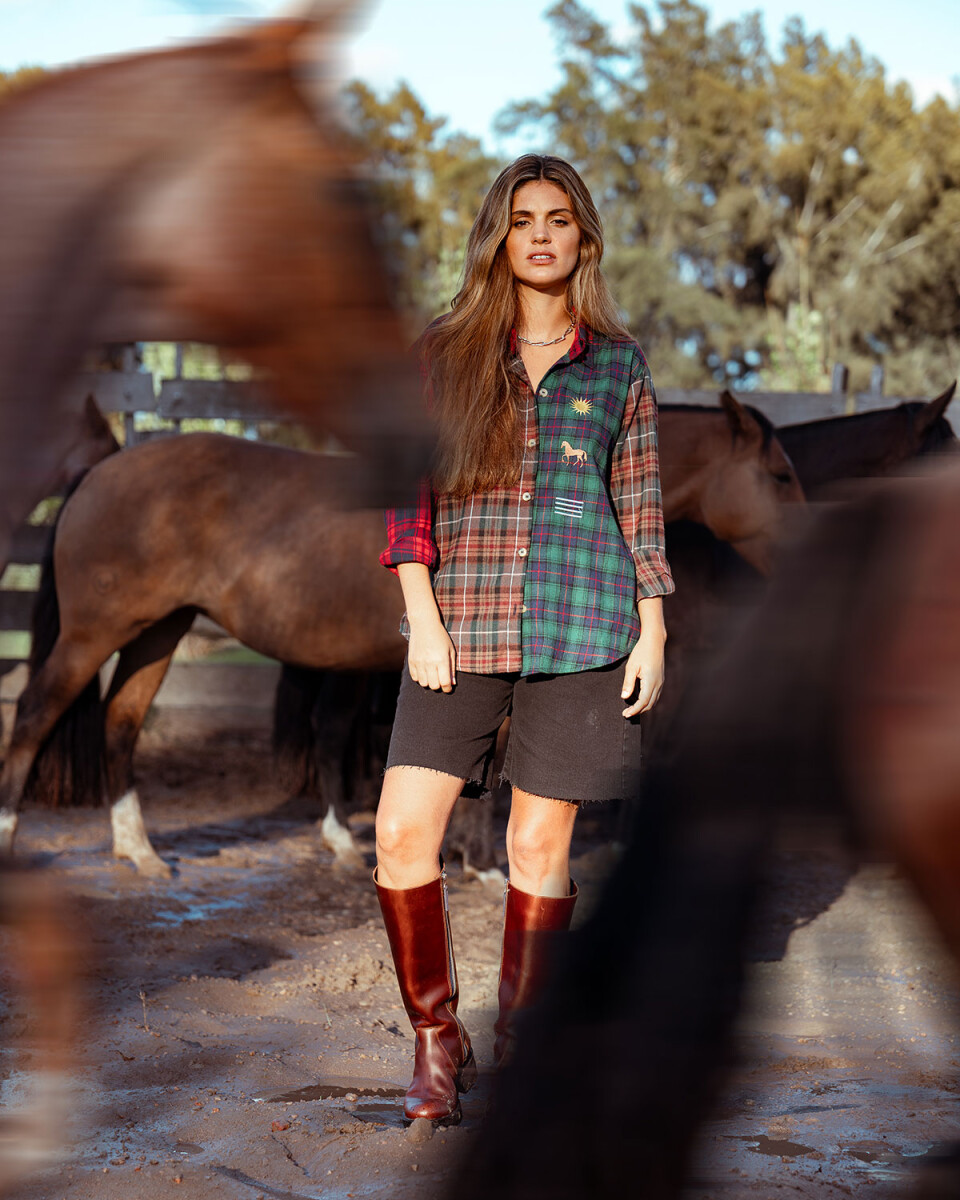 Charrúa Shirt Cuadrillé - Verde / Habano 