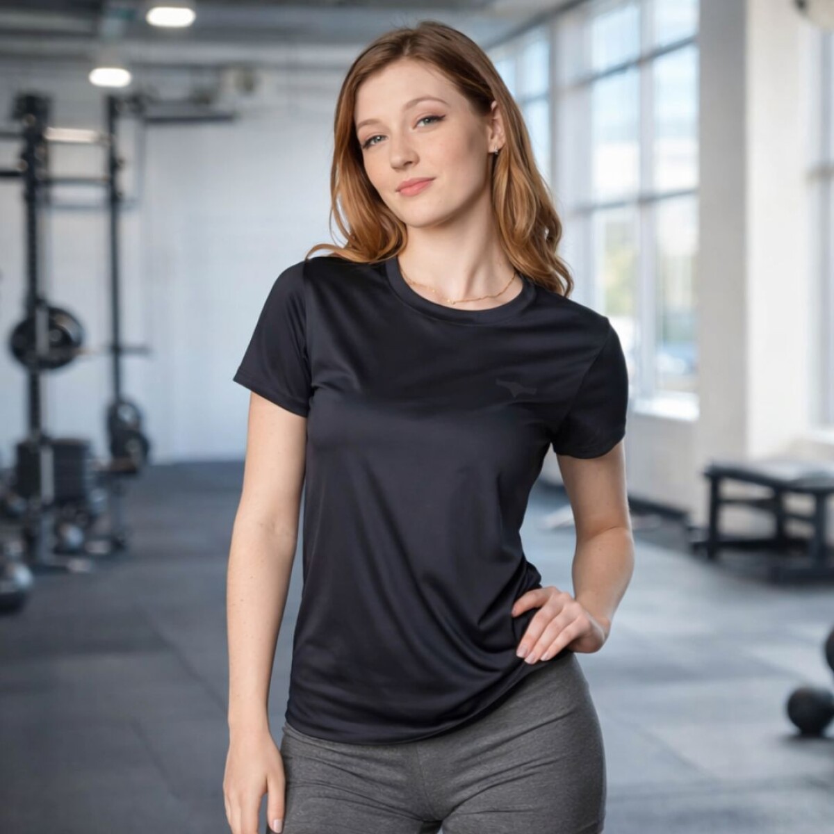 REMERA DEPORTIVA BASIC SPORT POLYGIN - FILA - NEGRO 