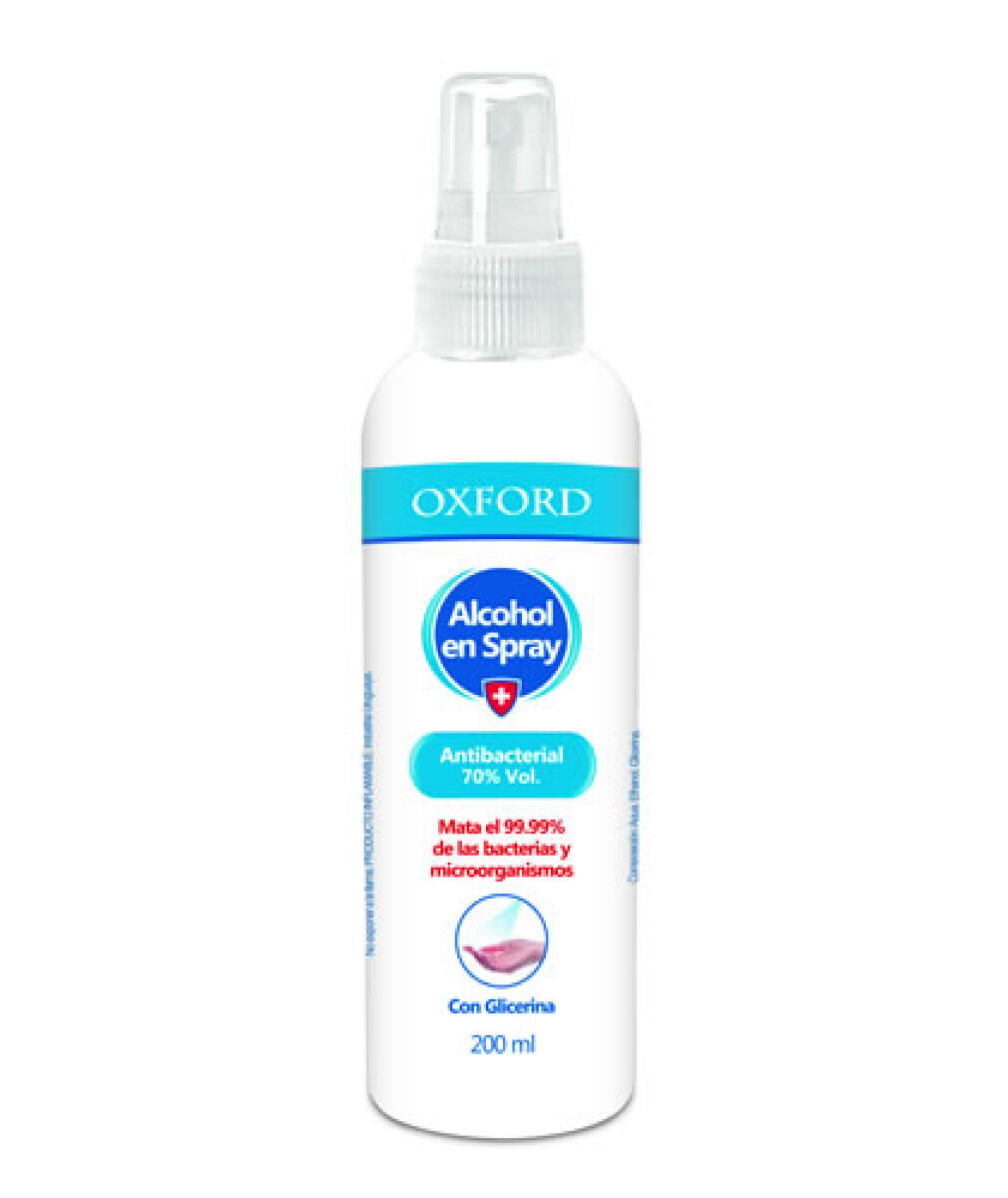 Oxford Alcohol Spray 70% 200ml – Desinfección Rápida y Eficaz
