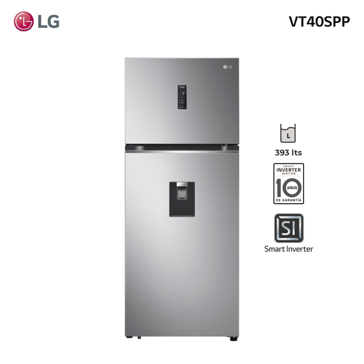 Heladera LG VT40SPP Inverter 396 Lts 