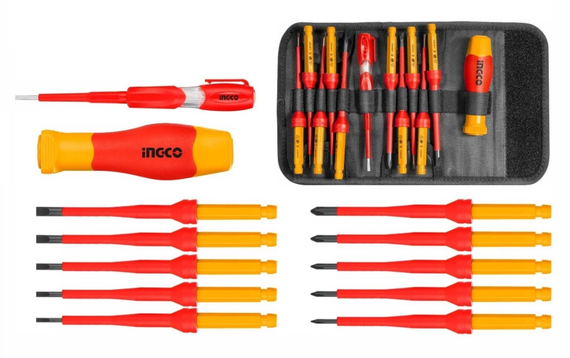 SET AISLADO 12 DESTORNILLADORES INGCO HKISD1201 