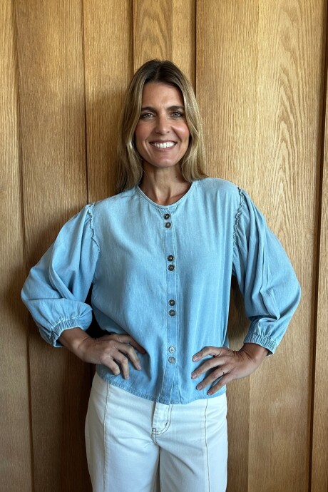 Camisa Melón Denim Celeste