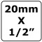 Adaptador de compresión M 20mm x 1/2"