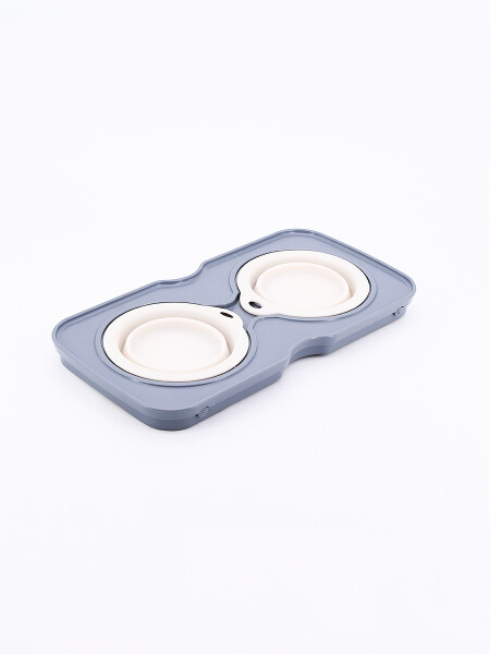 PLATO DOBLE SILICONA PLEGABLE BEIGE