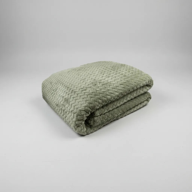 Cubrecama Jacquard 1 Plaza verde seco