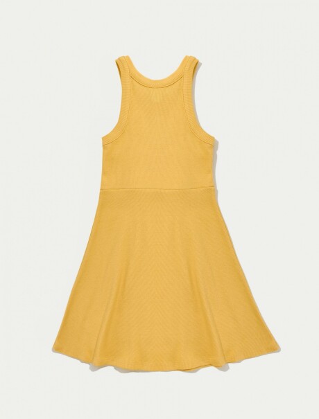 VESTIDO INFANTIL SIN MANGAS AMARILLO
