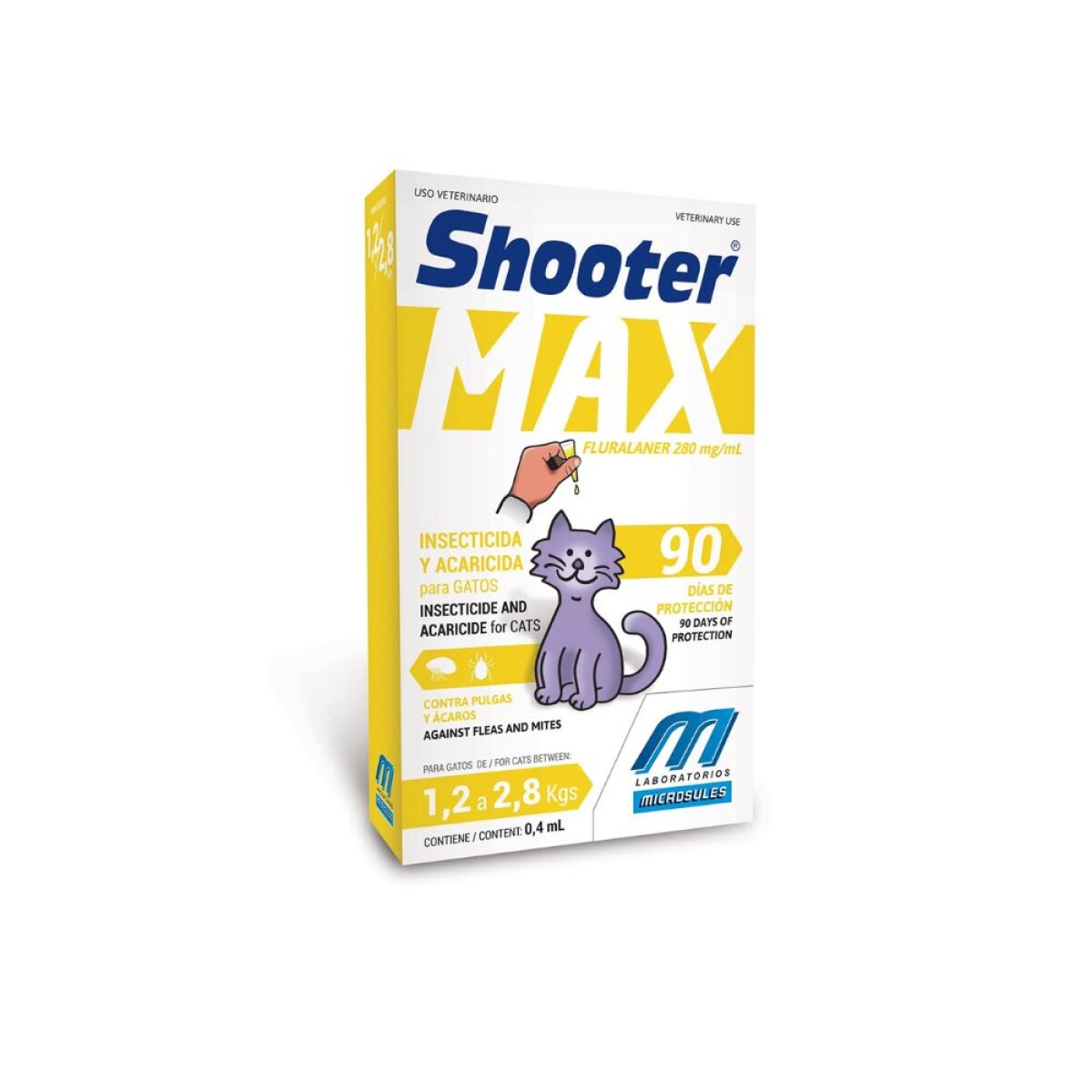 Pipeta Shooter Max Gatos 1,2 a 2,8 Kg 