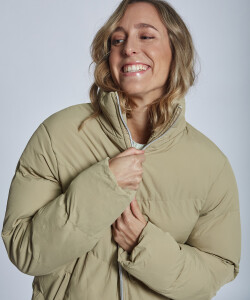 Campera inflada beige
