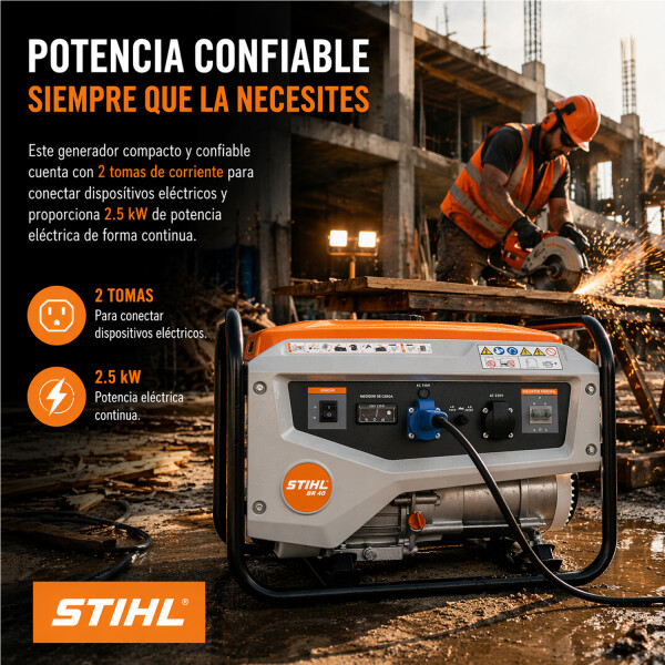 Generador De Energía Stihl Bifásico Gr40 2800 Kw GENERADOR DE ENERGIA STIHL GR 40