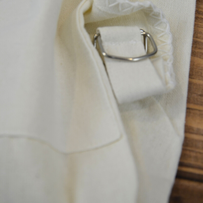 Delantal algodón Pespuntes 60cm x85cm BLANCO