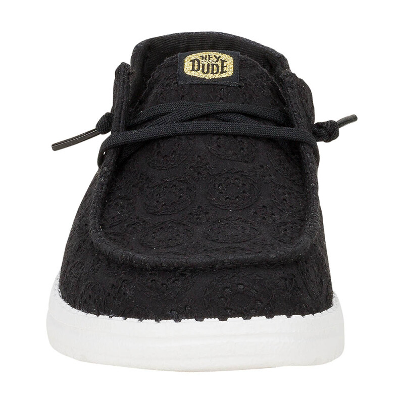 Wendy Eyelet Lace - Mujer Black