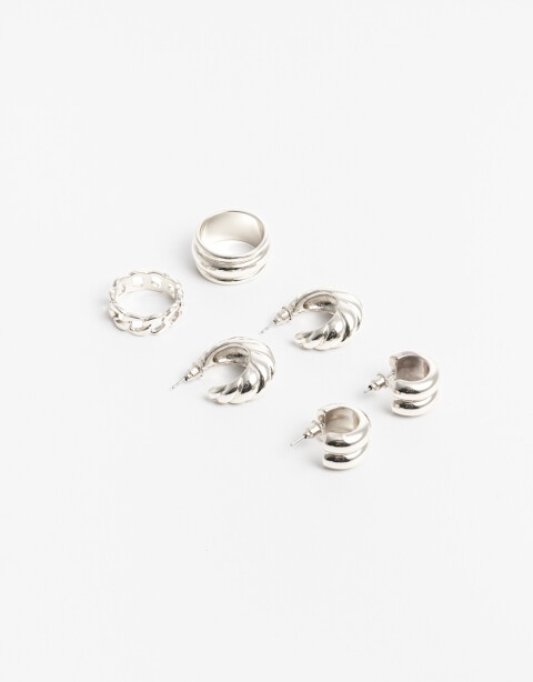 Bijouterie Set Metal Bijouterie Set Vintage - Plateado