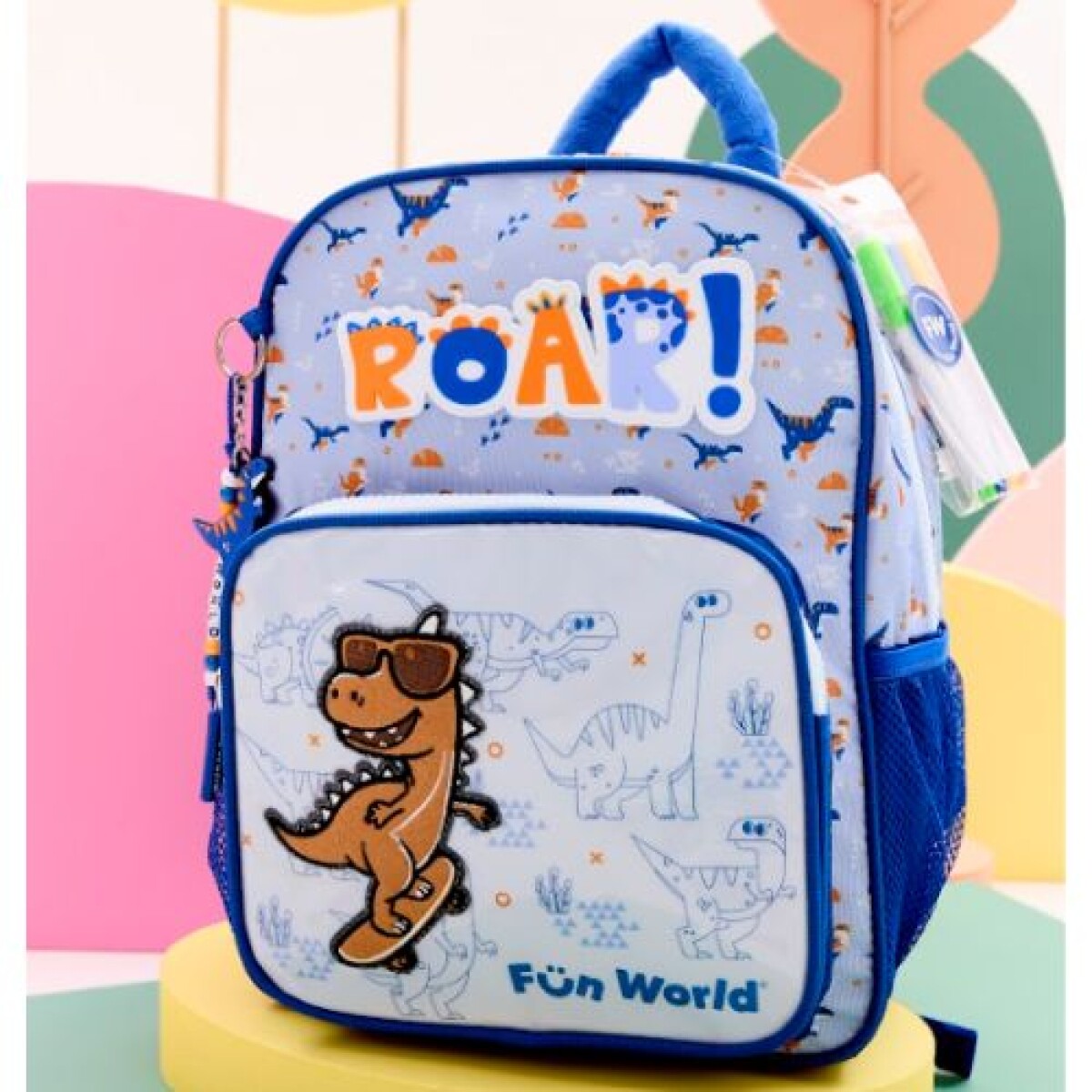 Mochila kinder ROAR- Fun world - Azul 