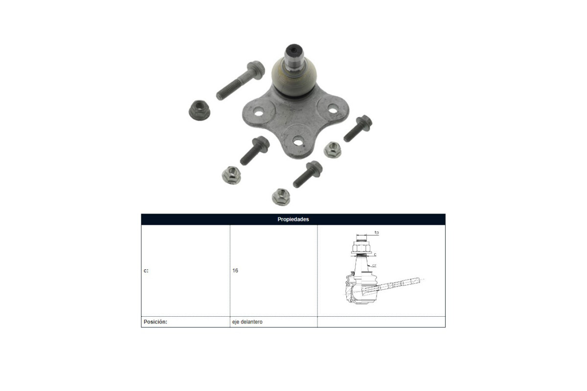 Rotula Del Citroen Nemo, Peug Bipper 11-25 Der/Izq Rotula Del Citroen Nemo, Peug Bipper 11-25 Der/Izq