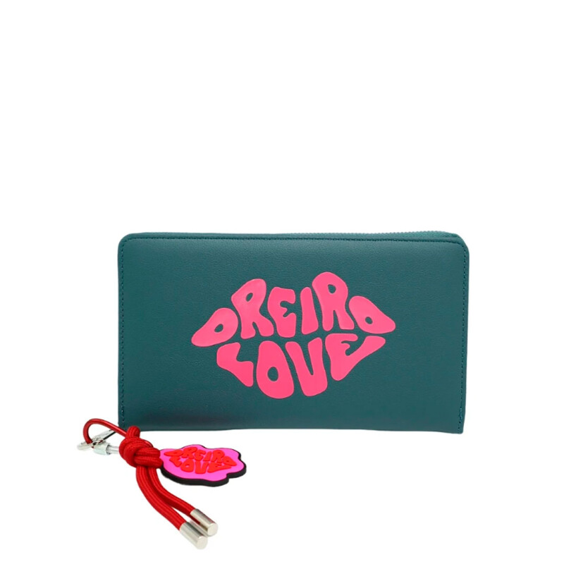Billetera Las Oreiro Love Big Azul Petroleo