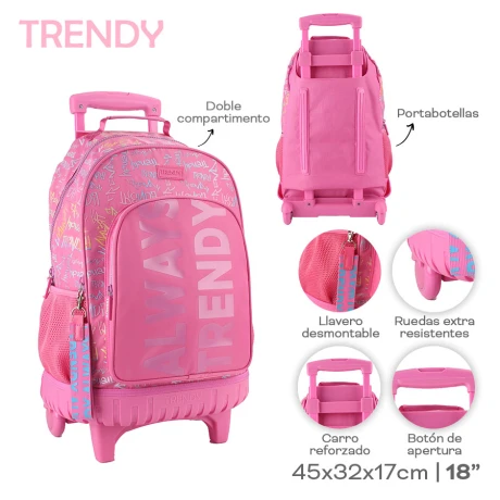 Mochila Carrito Trendy Fucsia FUCSIA